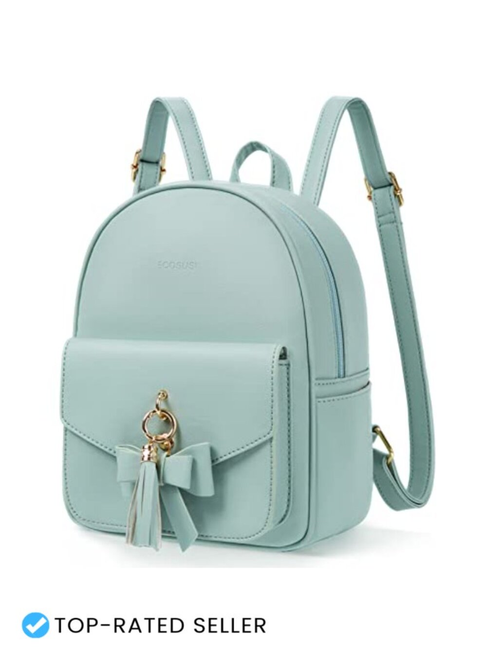 Cute Mini Backpack for Women Girls Small PU Leather Bookbag Satchel with Tassel